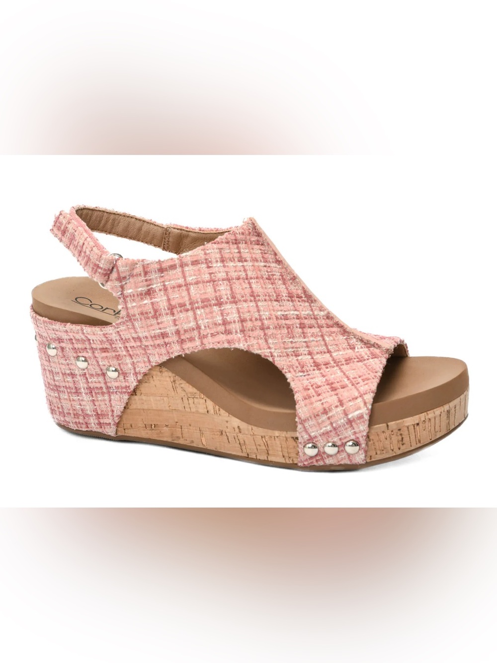 Corky’s-Blush Tweed-Carley wedges